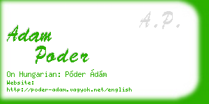 adam poder business card